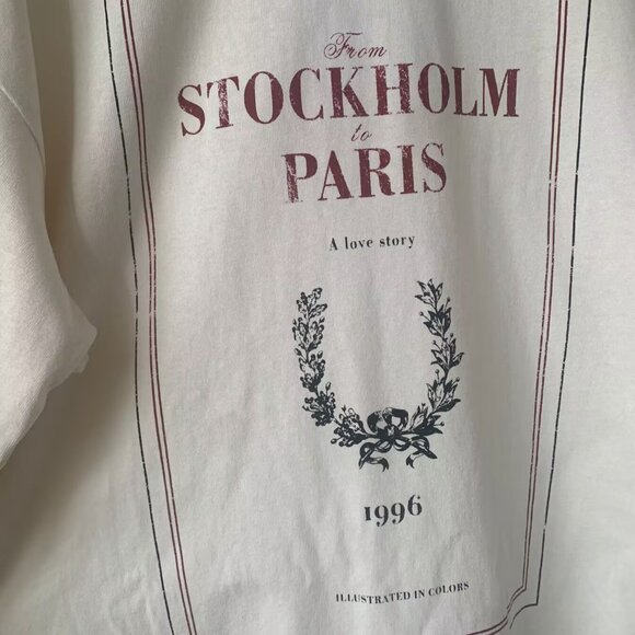 Acne Studios LAYERED PRINT T-SHIRT Off white - Picture 8 of 9